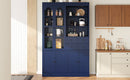 TOPMAX Freestanding Buffet With Hutch - Tall Kitchen Pantry Cabinet by HouseOfZazla