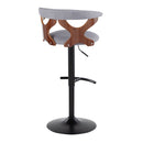 Gardenia - Contemporary Adjustable Barstool, Swivel With Rounded T Footrest (Set of 2) by HouseOfZazla