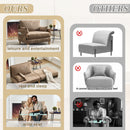 Mid Century Modern Foldable Sofa Bed, 3 In 1 Convertible Sleeper With 3 Pillows by HouseOfZazla