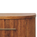 Solid Wood Ribbed Bedside Table