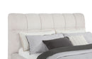 Nollet 48-inch Upholstered California King Platform Bed Cream