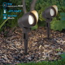 CD45 Black 3000K Warm White Integrated LED 12V Low Voltage Directional Up Light Outdoor Aluminum Spotlight