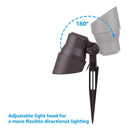 CD45 Black 3000K Warm White Integrated LED 12V Low Voltage Directional Up Light Outdoor Aluminum Spotlight