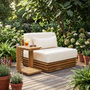 Oversized Outdoor 2-Piece Chat Set with Club Chair and Side Table by HouseOfZazla
