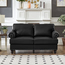 59.5" Modern Classic Design Loveseat Leather Couch