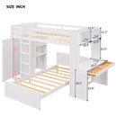 Loft Bed With A Stand Alone Bed, Shelves, Desk, And Wardrobe by HouseOfZazla