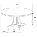 Hartville 60-inch Round Dining Table Natural Light Brown
