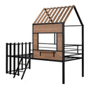 Loft Bed With Roof, Window, Guardrail, Ladder by Unique Piece Furniture
