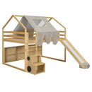 Loft Bed With House Shaped Frame And Tent by HouseOfZazla