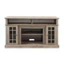 58" TV Stand with Glass Door Cabinets for TVs up to 65"