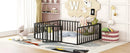Metal Floor Bed Frame With Fence And Door by HouseOfZazla