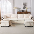 Sectional Sofa Bed With Pull Out Sleeper, USB Ports, Cup Holders by HouseOfZazla