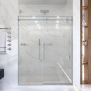 56-60"W x 72"H Frameless Single Sliding Shower Door by HouseOfZazla