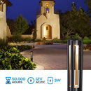 CDPA53 12V Low Voltage 3W 3000K Warm White Integrated LED Rectangular Bollard Light Outdoor Aluminum Path Lighting