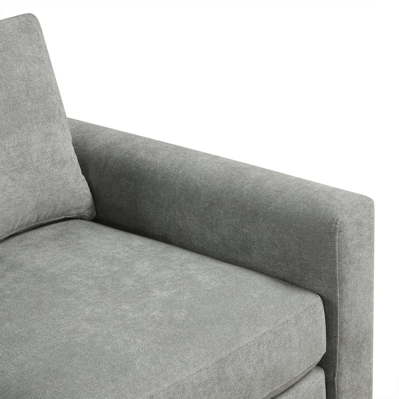 4-Seat L-shaped Modular Sofa with Thick Backrest and Seat Cushions, Suitable for Living Rooms, Offices