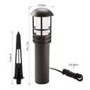 CDPA55 3W 12V Low Voltage 3000K Warm White Integrated LED Garden Bollard Aluminum Path Light
