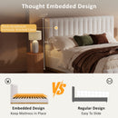 King Size Bed Frame With Linen Upholstery and Solid Wood Base by HouseOfZazla