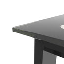 Modern 5 Piece Dining Table Set With Glass Top And Chairs - Black by HouseOfZazla