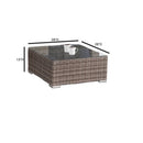Modern Patio Rattan Sectional Set With Cushions