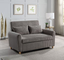 Justine - Convertible Sleeper Loveseat - Brown by HouseOfZazla