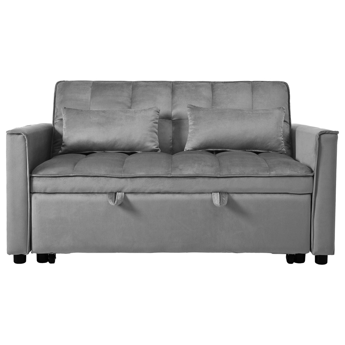 3 In 1 Pull Out Couch Convertible Sofa Bed With Reclining Backrest, photo 28 of 35