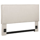 Izzy Upholstered Queen or Full Panel Headboard Sand