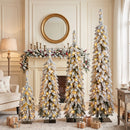 4 Pack Pre-Flocked Pencil Christmas Trees