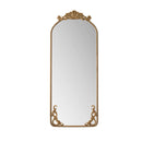 Full Body Arched Mirror With Vintage Carved Applique by Unique Piece Furniture