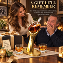 Football Decanter with 2 Football Whiskey & Wine Glasses