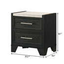 2 Drawers Nightstand - Black / White by HouseOfZazla