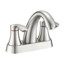 Two Handle 4 Inch Centerset Bathroom Sink Faucet with Pop-Up Drain, Brushed Nickel by HouseOfZazla