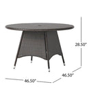 Corsica Round Dining Table - Brown by HouseOfZazla