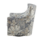 Swivel Glider Chair With Upholstery And Metal Base - Multicolor