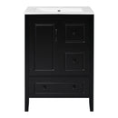 Retro Bathroom Vanity With Sink, Soft Closing Cabinet & Drawers by HouseOfZazla