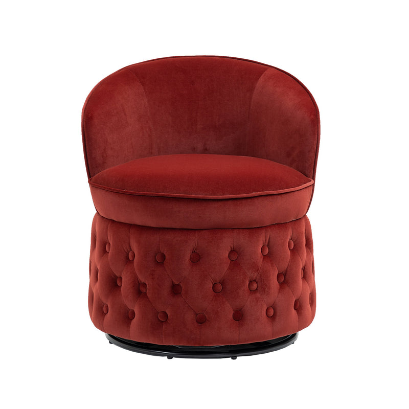 360 Degree Swivel Cuddle Barrel Accent Sofa Chairs, Round Armchairs with Wide Upholstered, Fluffy Velvet Fabric Chair for Living Room, Bedroom, Office, Waiting Rooms
