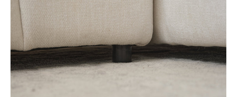 91.73" L-shaped Sofa Sectional Sofa Couch with 2 Stools and 2 Lumbar Pillows for Living Room, Biege