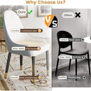 Modern Sponge-Filled Dining Chair, Solid Wood Metal Legs, Suitable For Restaurants, Living Rooms And Rooms (Set of 2)
