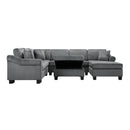 Contemporary U - Shaped Sectional Sofa With Movable Storage Ottoman by HouseOfZazla