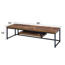 Bob - 16" TV Stand - Weathered Oak & Black Metal