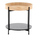 Daniella - Contemporary End Table - Black / Natural by HouseOfZazla