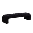 Modern Upholstered Armless Bed Bench With Channel Tufted Design by HouseOfZazla