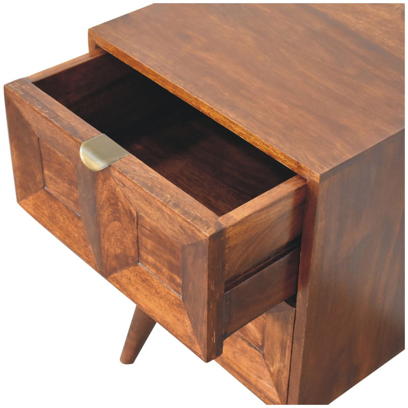 Solid Wood Quad Nightstand, 2-Drawers, photo 6 of 10