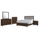 Welsley 5-piece California King Bedroom Set Walnut