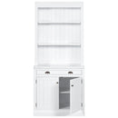 83.4"Tall Bookshelf with LED Lighting, Modern Bookcase with 2 Doors and 1 Drawer,Storage Bookcase with Open Shelves for Living Room,Home Office,White