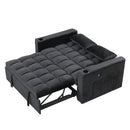 55.3" 4-1 Multi-functional Sofa Bed with Cup Holder and USB Port for Living Room or Apartments Black