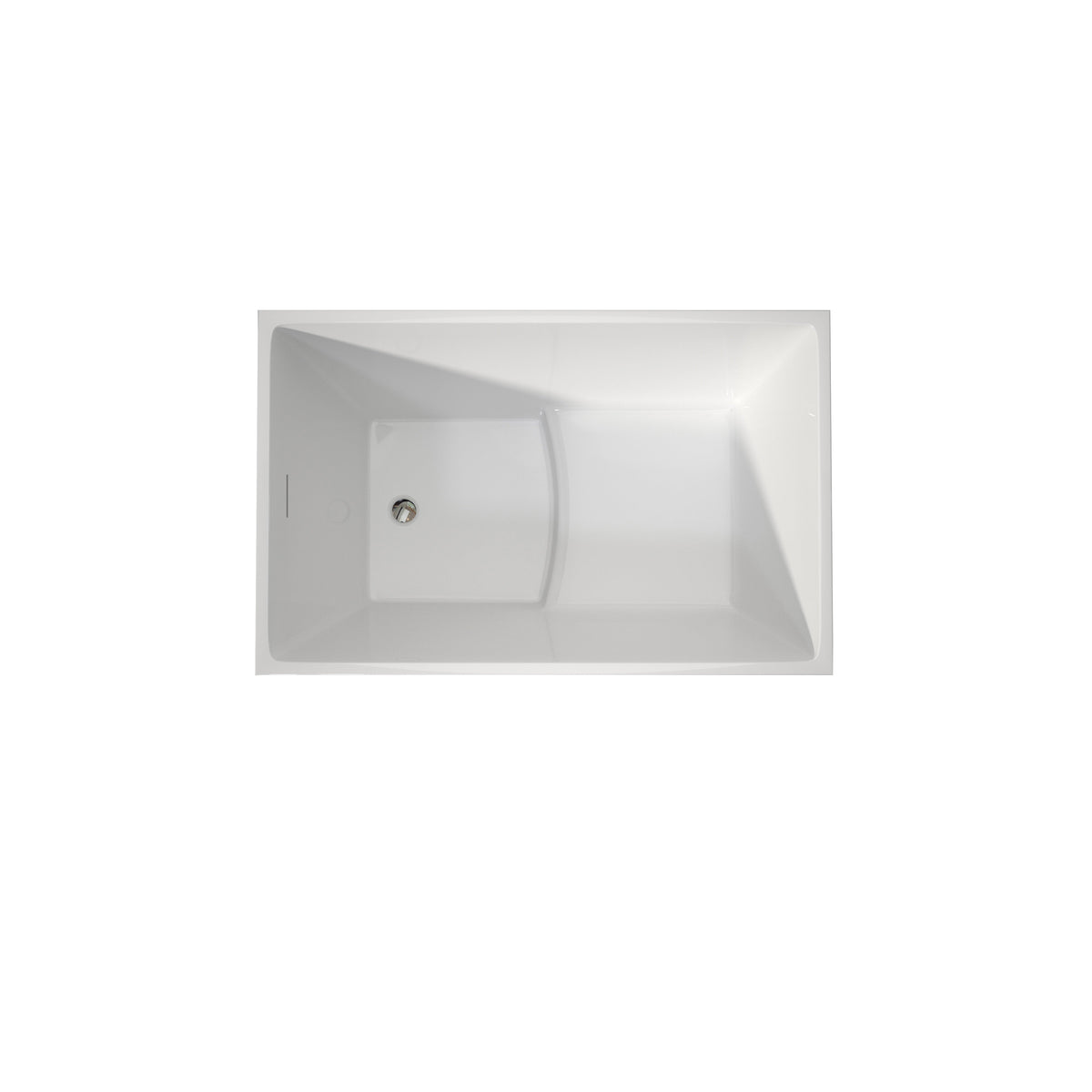 43" Acrylic Freestanding Bath Tub Modern Soaker Tub, photo 3 of 6