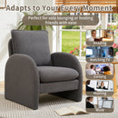 Modern Sherpa Upholstered Accent Chair, Comfortable Living Room Armchair, Lounge Chair For Bedroom, And Office by HouseOfZazla