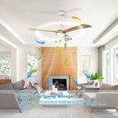 52" Solid Wood Blades Ceiling Fan with Lights and Remote Control by HouseOfZazla