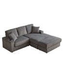 3 Seater Sofa With 2 Ottomans For Living Room by HouseOfZazla