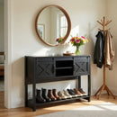 Farmhouse Entryway Table With Sliding Barn Door by HouseOfZazla